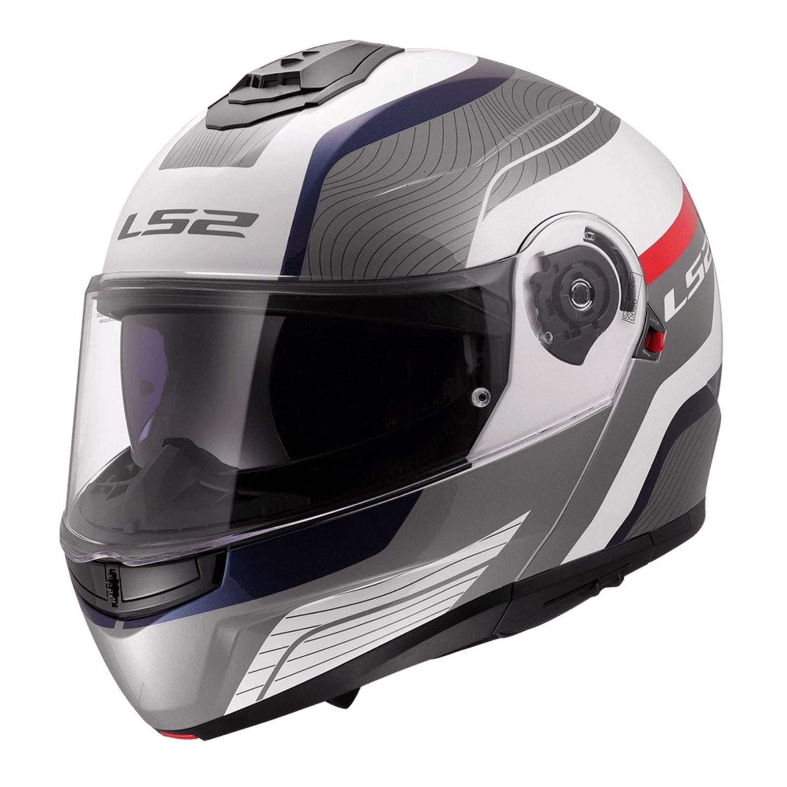 LS2 FF908 Strobe II Monza Helmet - White / Blue / Red (2XL) LS2FF908WHBR2XL#