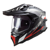 LS2 MX701 Explorer Carbon (2XL) Frontier - Titanium / Red LS2MX701CTITR2XL#
