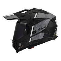 LS2 MX702 Pioneer II (M) Hill - Matte Black / White 06 LS2MX702HMBWM#