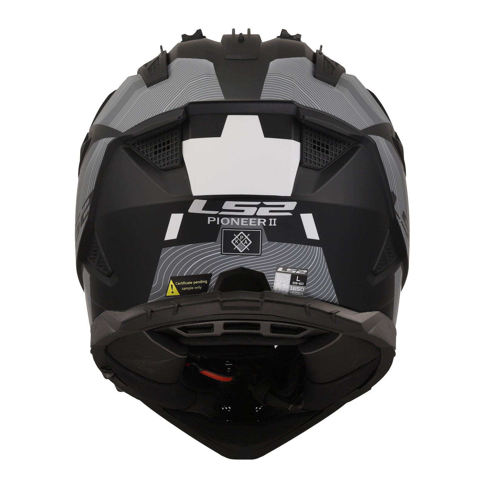 LS2 MX702 Pioneer II (S) Hill - Matte Black / White 06 LS2MX702HMBWS#