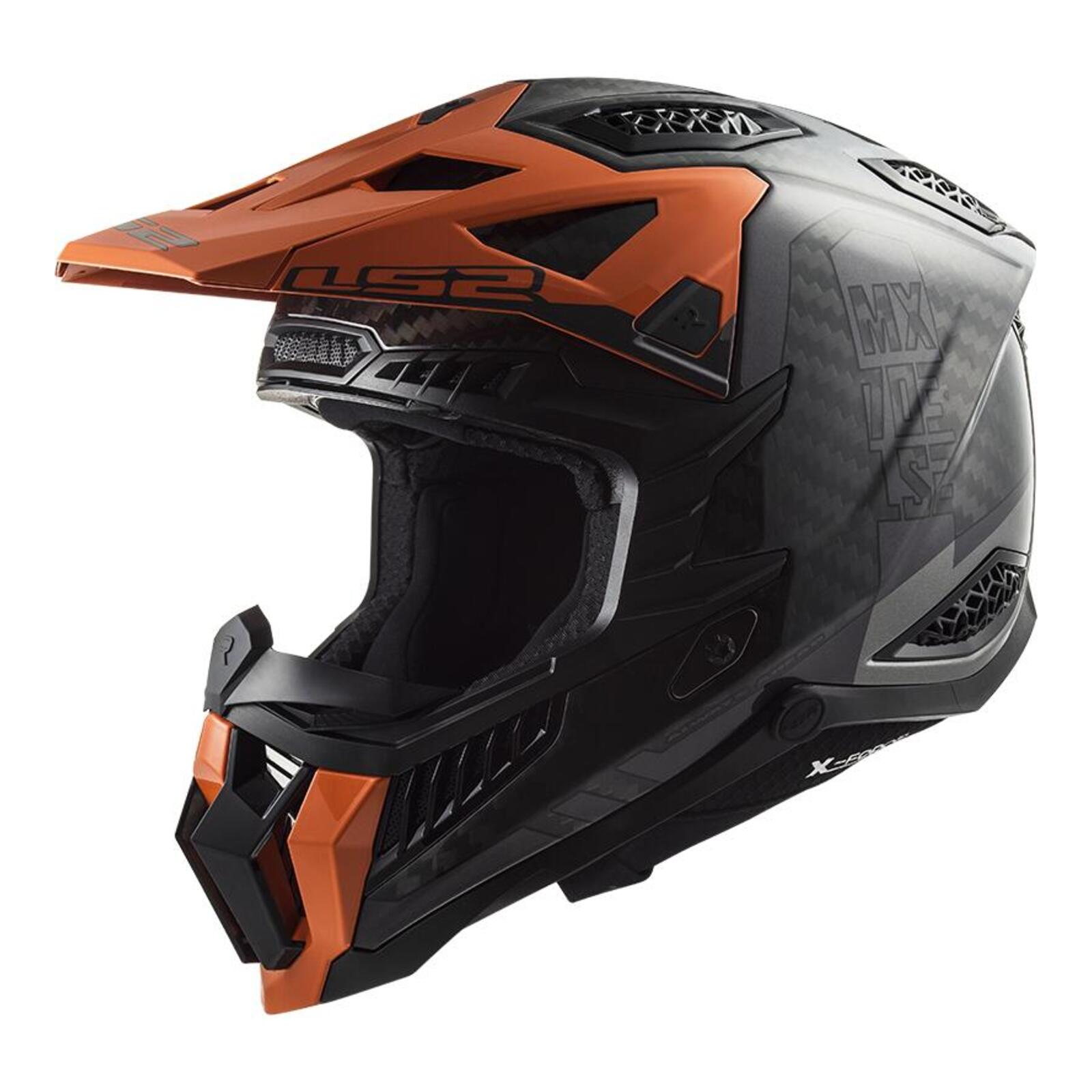 LS2 MX703 X-Force Carbon Helmet Victory Titanium / Orange (3XL) LS2MX703TITORG3XL#