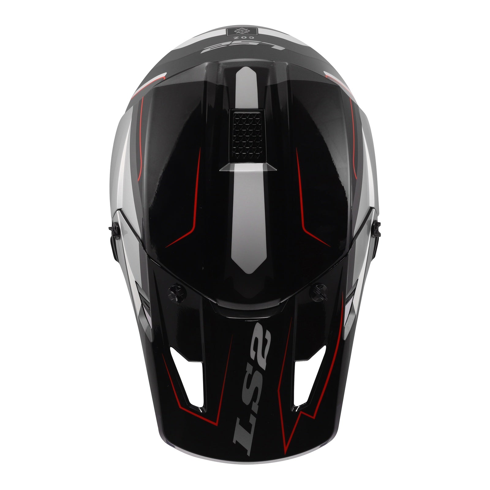 LS2 MX706 COZ Arched Helmet - Black / Silver / Titanium (2XL) LS2MX706ABST2XL#