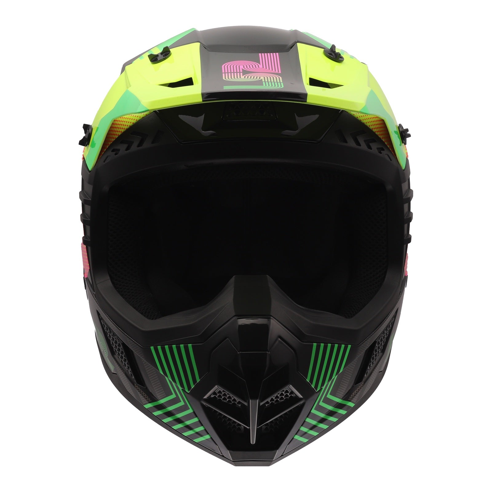 LS2 MX706J COZ Junior Helmet - Chromatic Black / Hi-Vis Pink (S) LS2MX706JCBHVYPYS#