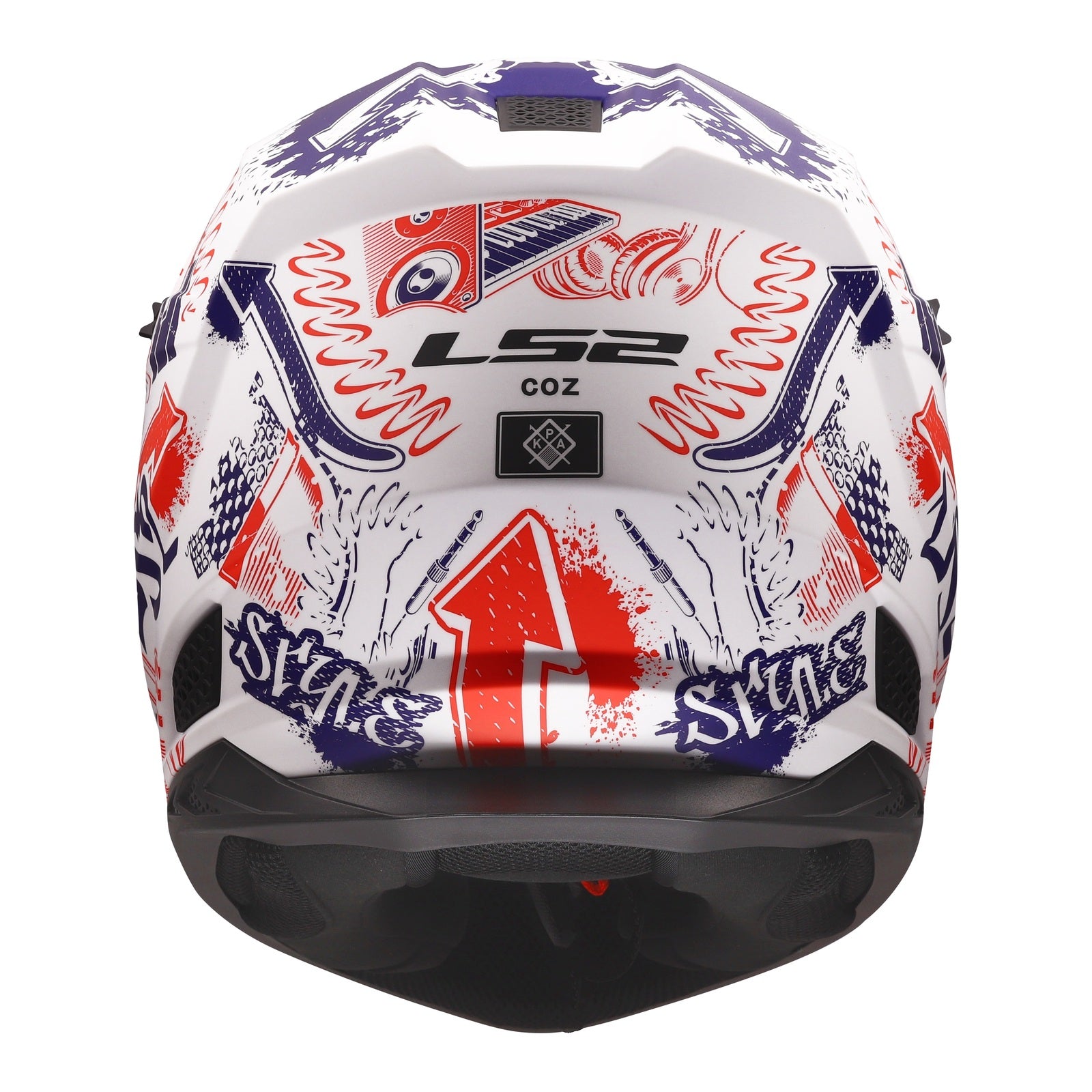 LS2 MX706J COZ Fantasy Junior Helmet - Matte White / Red / Blue 06 (S) LS2MX706JFWRBYS#