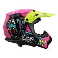 LS2 MX706J COZ Gorilla Junior Helmet - Gloss Purple (S) LS2MX706JGBPYS#