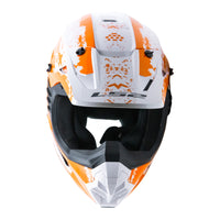 LS2 MX706J COZ Hyde Junior Helmet - Orange/White (YM) LS2MX706JHORGWHYM#