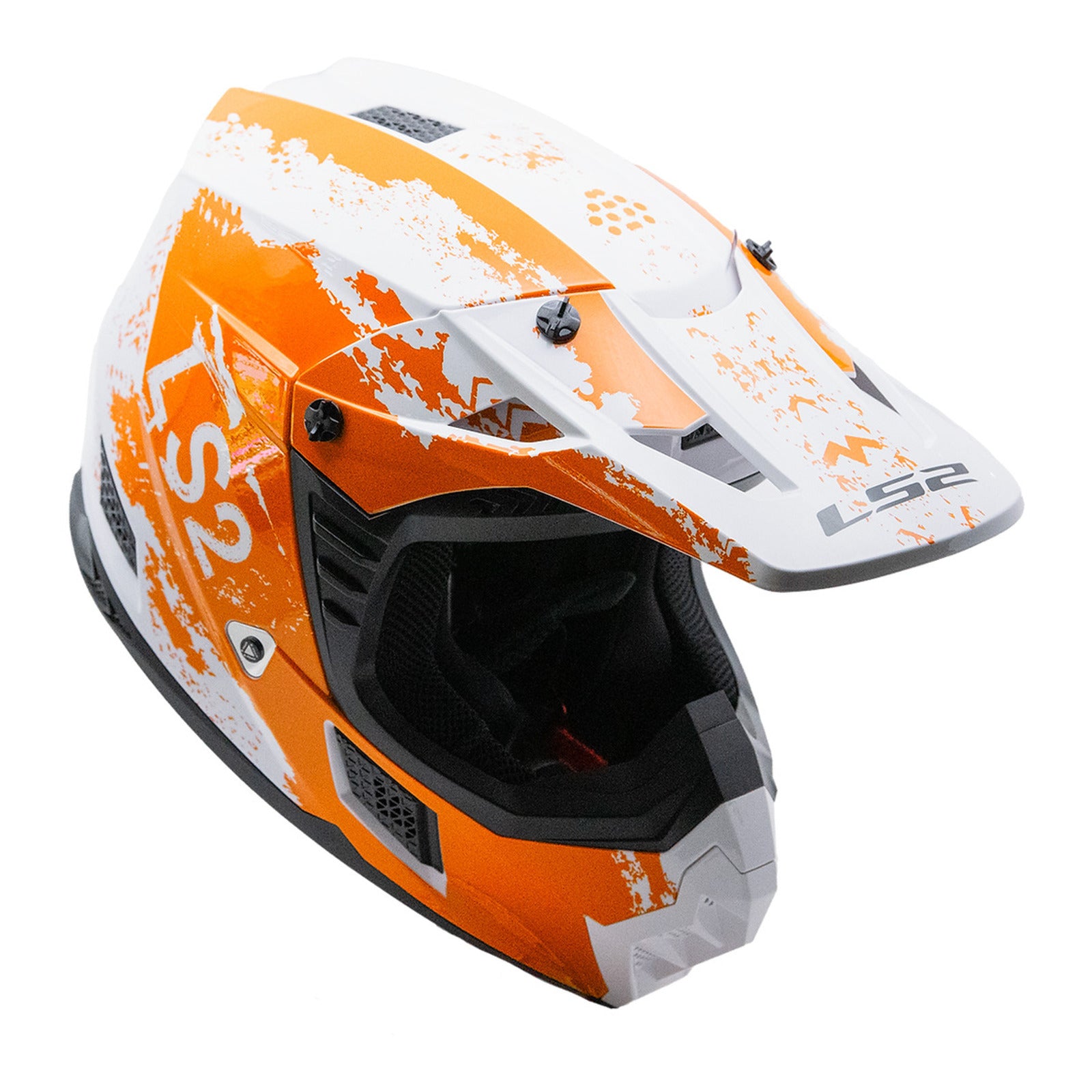 LS2 MX706J COZ Hyde Junior Hemlet - Orange/White (YS) LS2MX706JHORGWHYS#