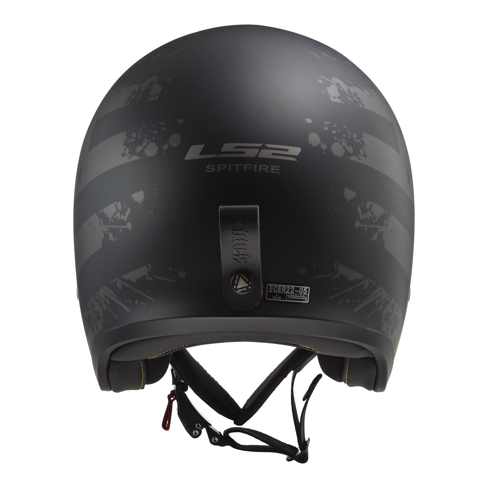 LS2 OF599 Spitfire II (2XL) - Matte Black Flag Helmet 06 LS2OF5992MBFLAG2XL#