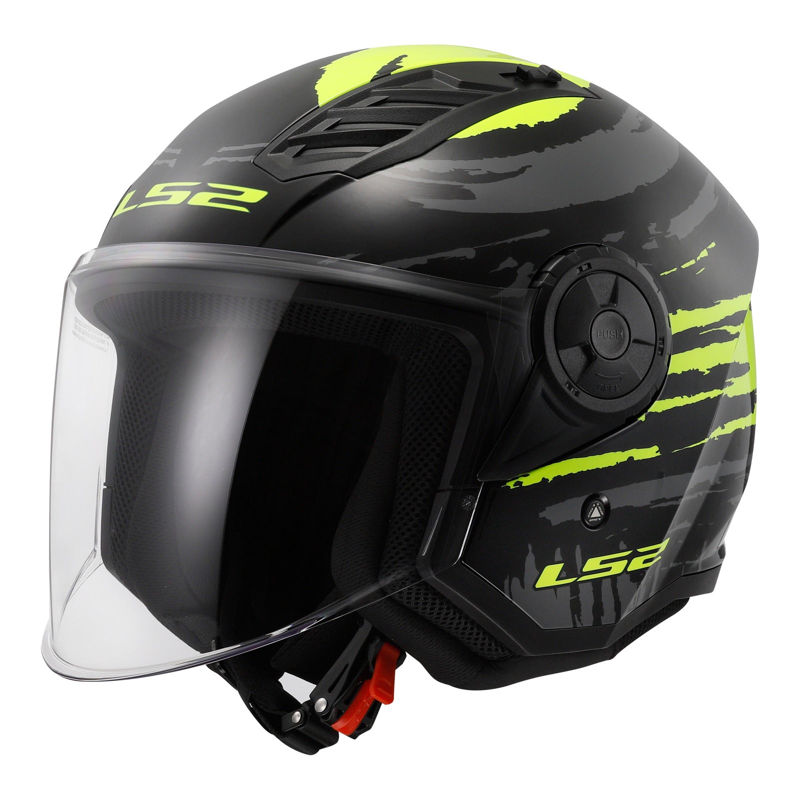 LS2 OF616 Airflow II (XL) Brushed Black / Hi-Viz Yellow 06 LS2OF616BBHVYXL#