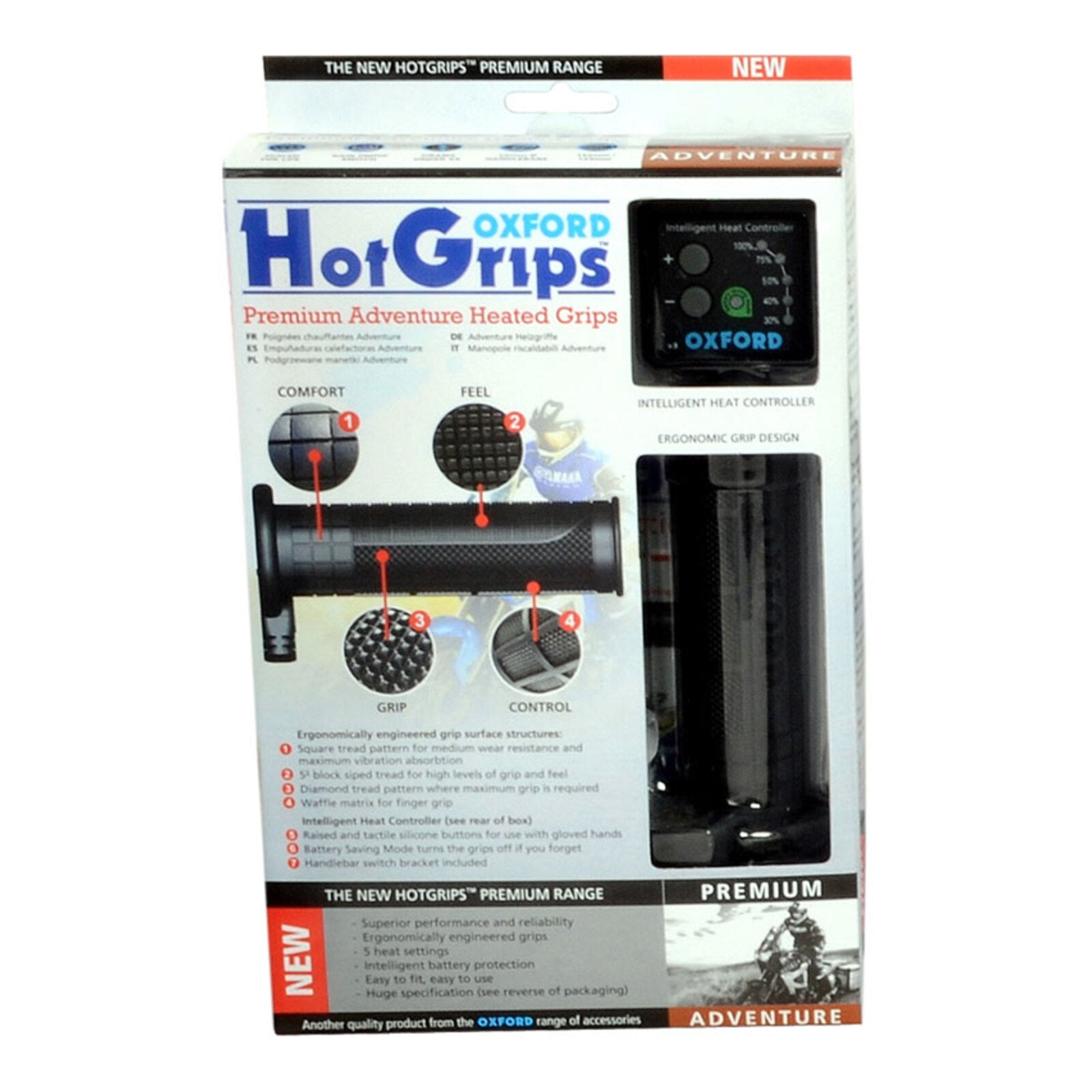 Oxford HotGrips®  Premium Adventure with V8 Switch OXOF690#