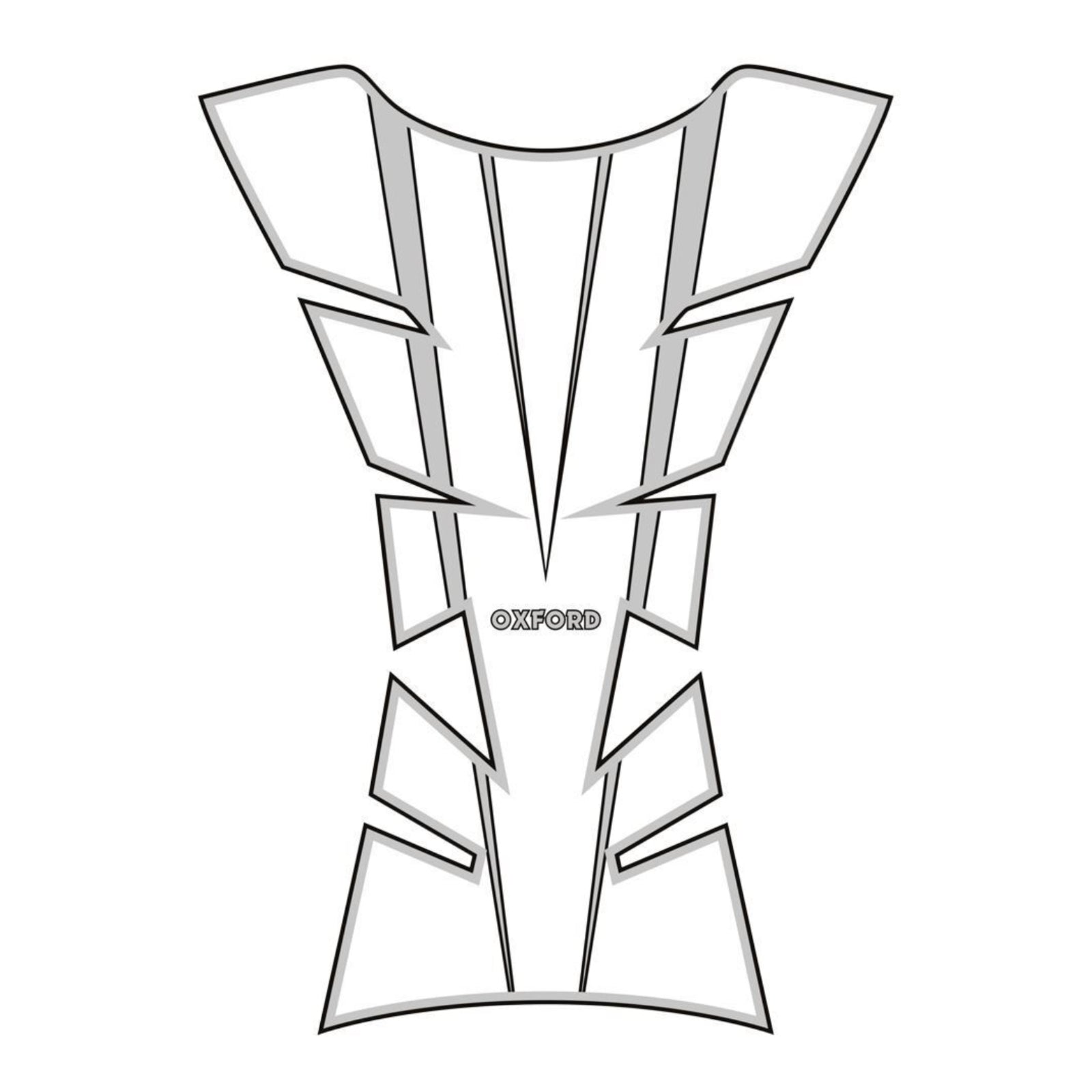 Oxford Sheer Arrow Tank Pad - Silver OXOX542#