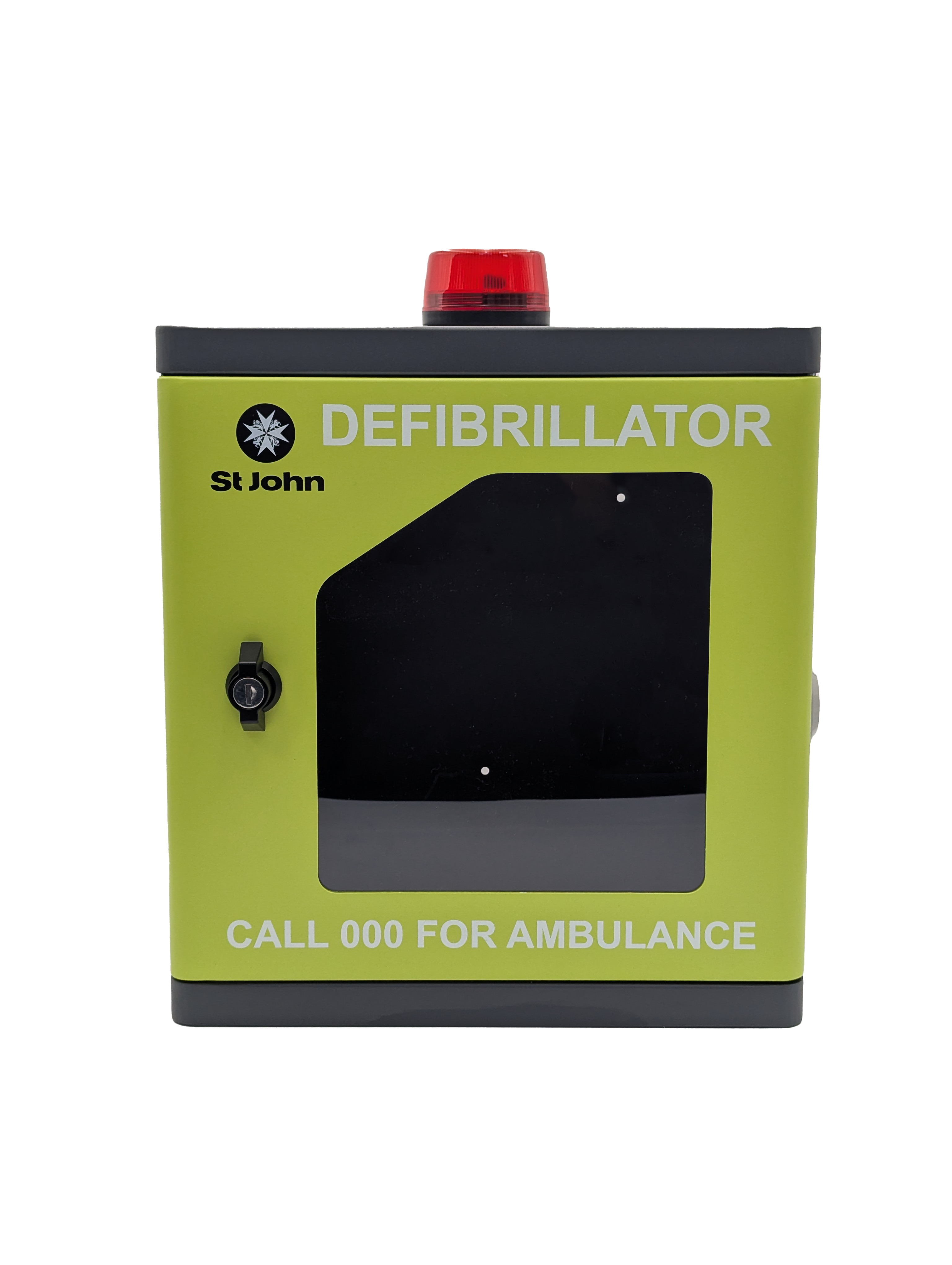 ST JOHN AED Aluminium Outdoor Cabinet with Alarm - Green #353871G