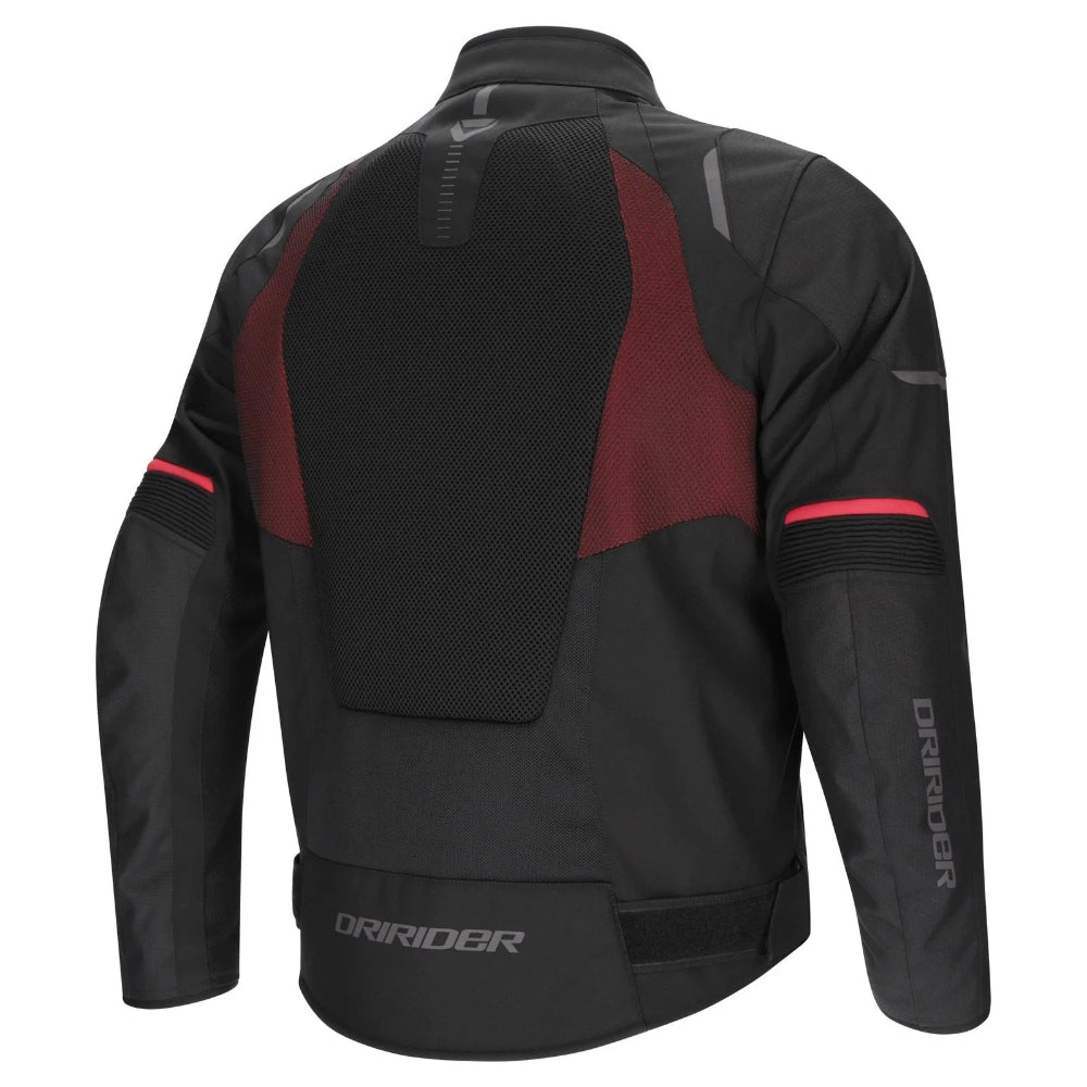 Dririder Air-Ride Pro AA certified Summer Jacket-Black/Red-2XL #2128604