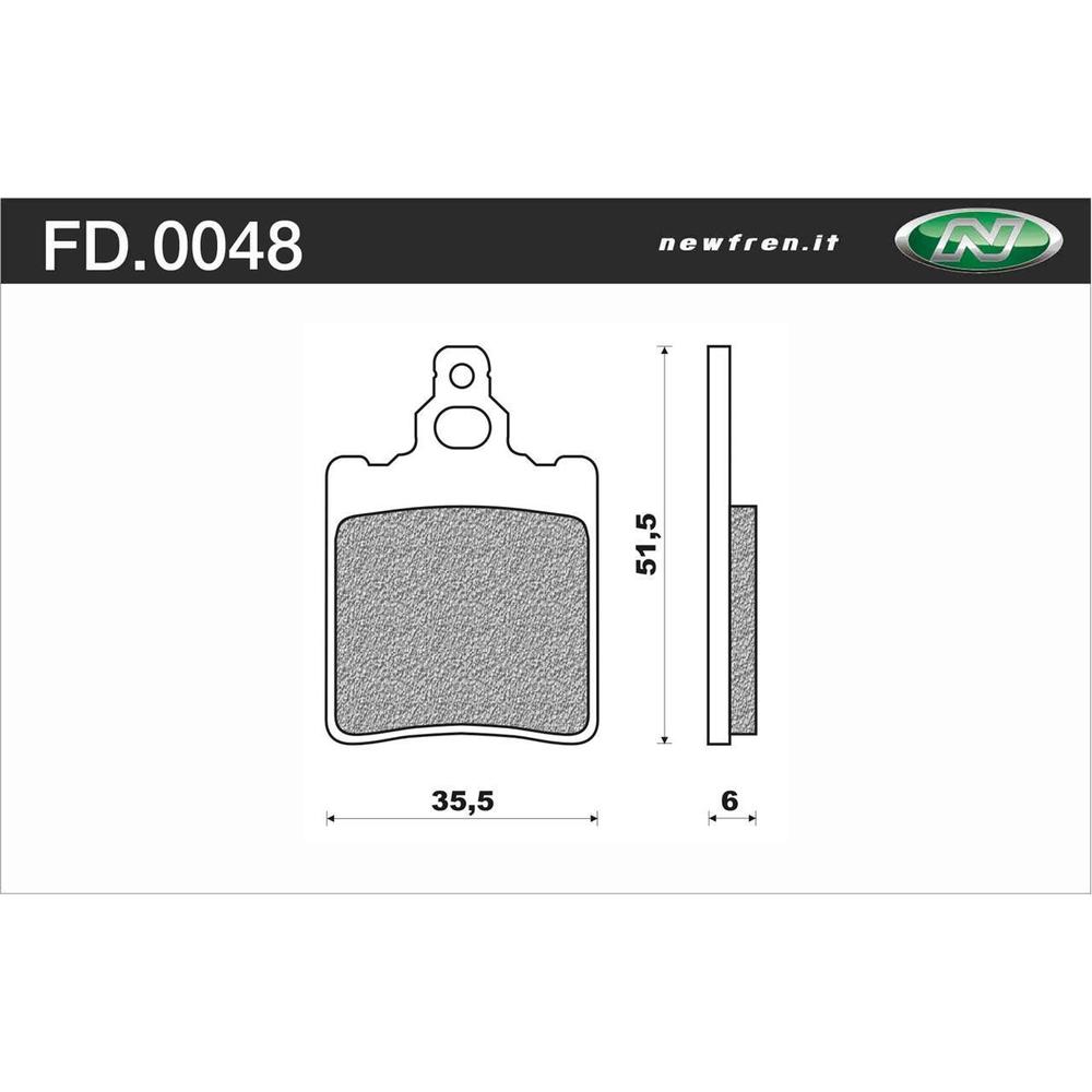 New NEWFREN Rear Brake Pad - Touring Organic For APRILIA 50 RX, RS50 1-FD0048-BT