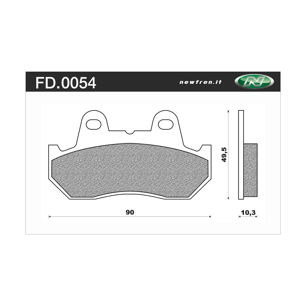 New NEWFREN Rear Brake Pad - Touring Sintered For HONDA 1-FD0054-TS