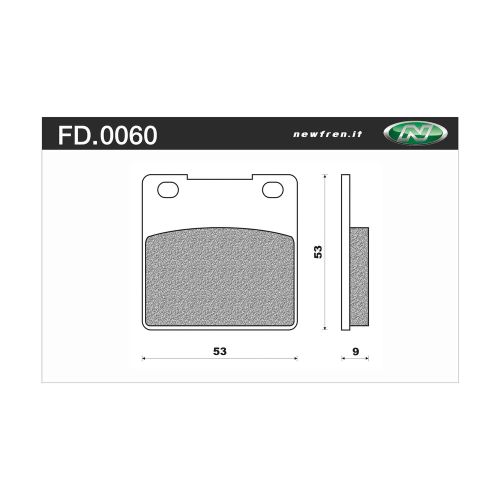 New NEWFREN Rear Brake Pad - Touring Sintered For SUZUKI 1-FD0060-TS