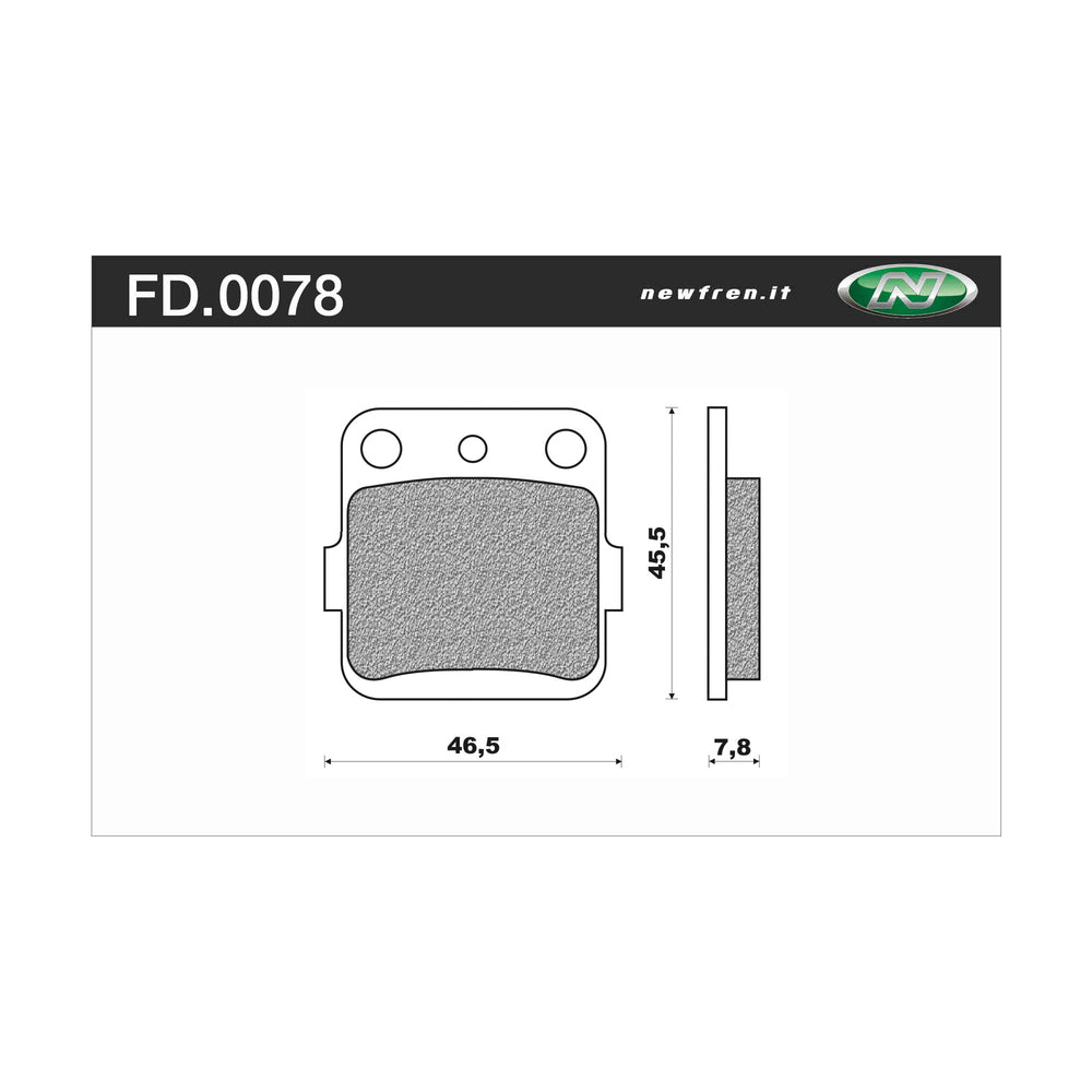 New NEWFREN Dirt Sintered Brake Pad - Front For KAWASAKI 1-FD0078-SD