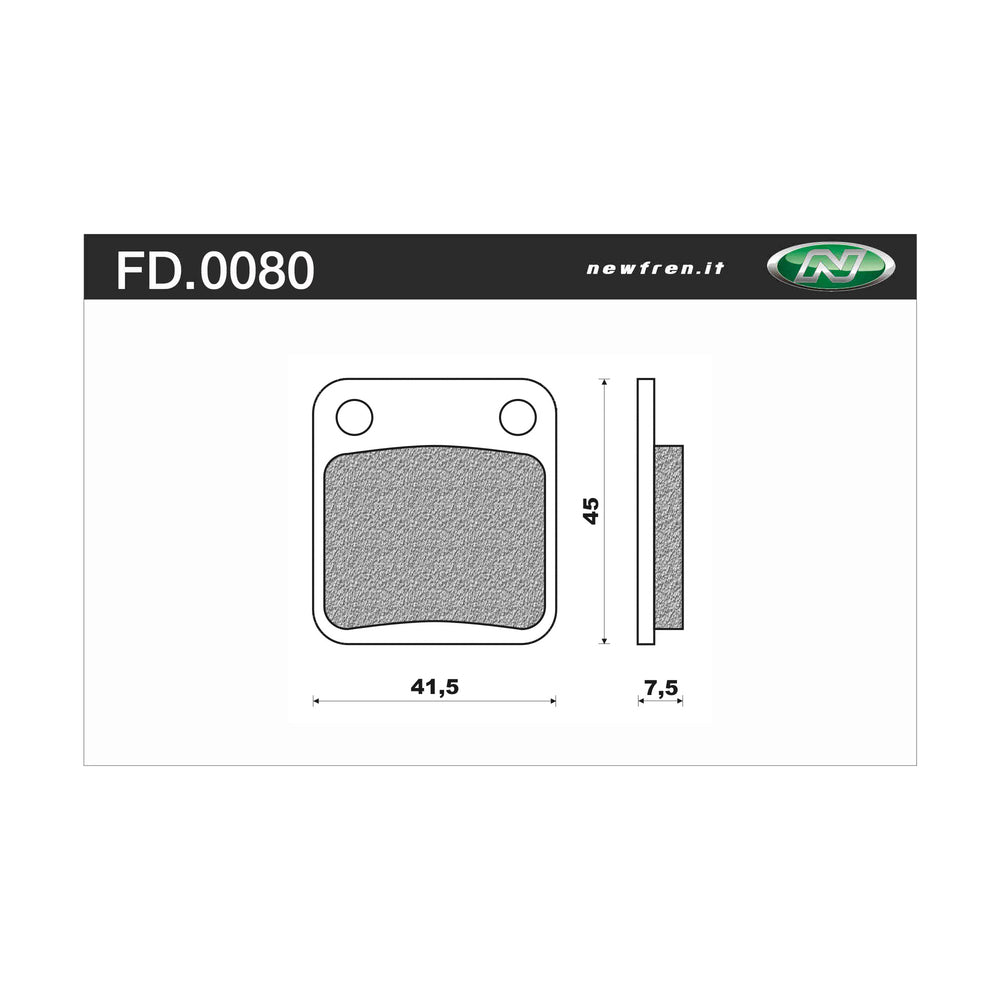 New NEWFREN Rear Brake Pad - Off Road Sintered For KAWASAKI 1-FD0080-SD