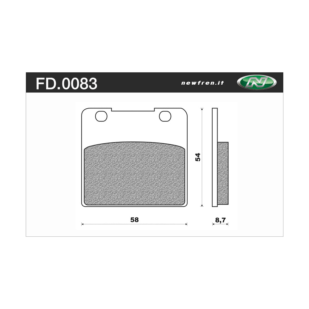 New NEWFREN Rear Brake Pad - Touring Sintered For SUZUKI 1-FD0083-TS