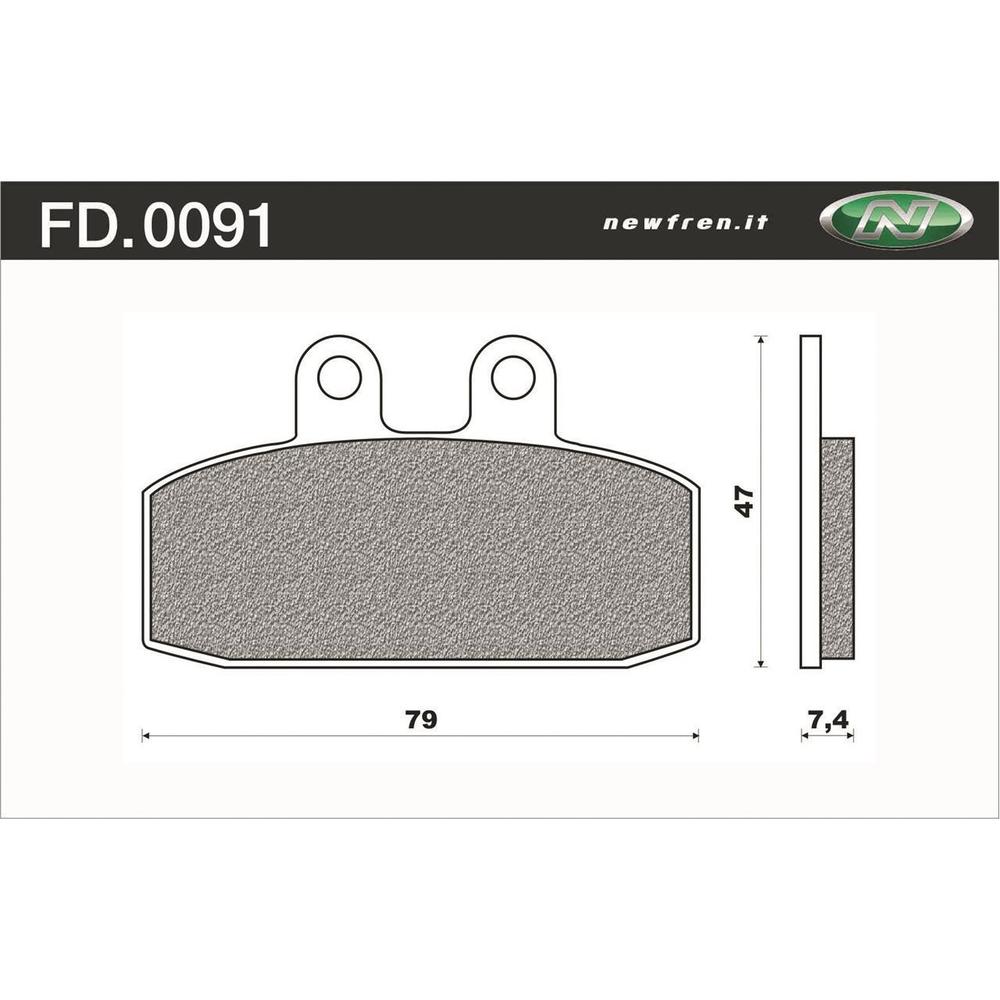 New NEWFREN Dirt Organic Brake Pad - Front For DERBI 250 RAMBLA 1-FD0091-BD