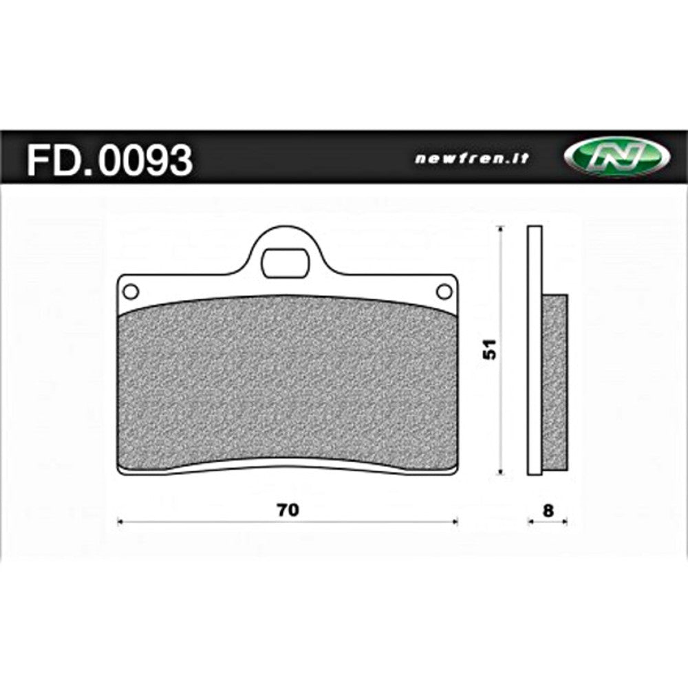 New NEWFREN Brake Pad - Front Road TT PRO Sintered For YAMAHA SZR660 1-FD0093-SP