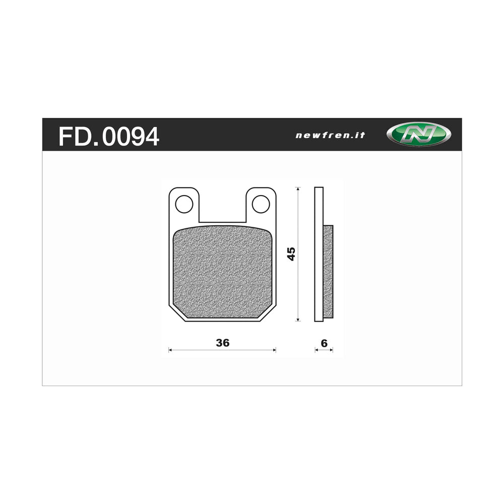 New NEWFREN Dirt Organic Brake Pad - Front For KTM, PEUGEOT 1-FD0094-BD