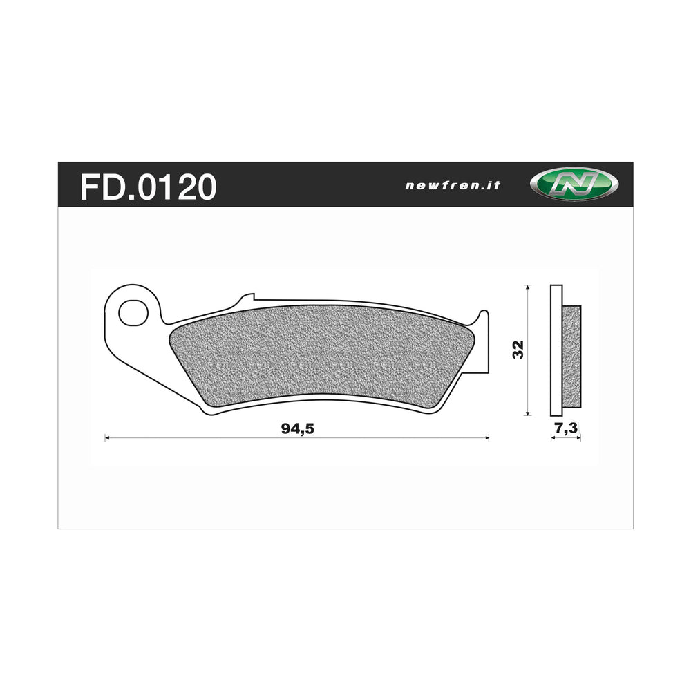 New NEWFREN Dirt Organic Brake Pad - Front For HONDA 1-FD0120-BD