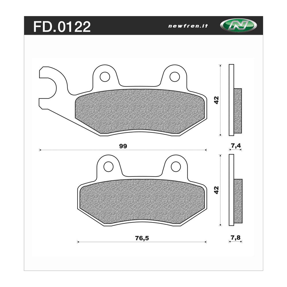 New NEWFREN Dirt Sintered Brake Pad - Front For SUZUKI, TRIUMPH 1-FD0122-SD