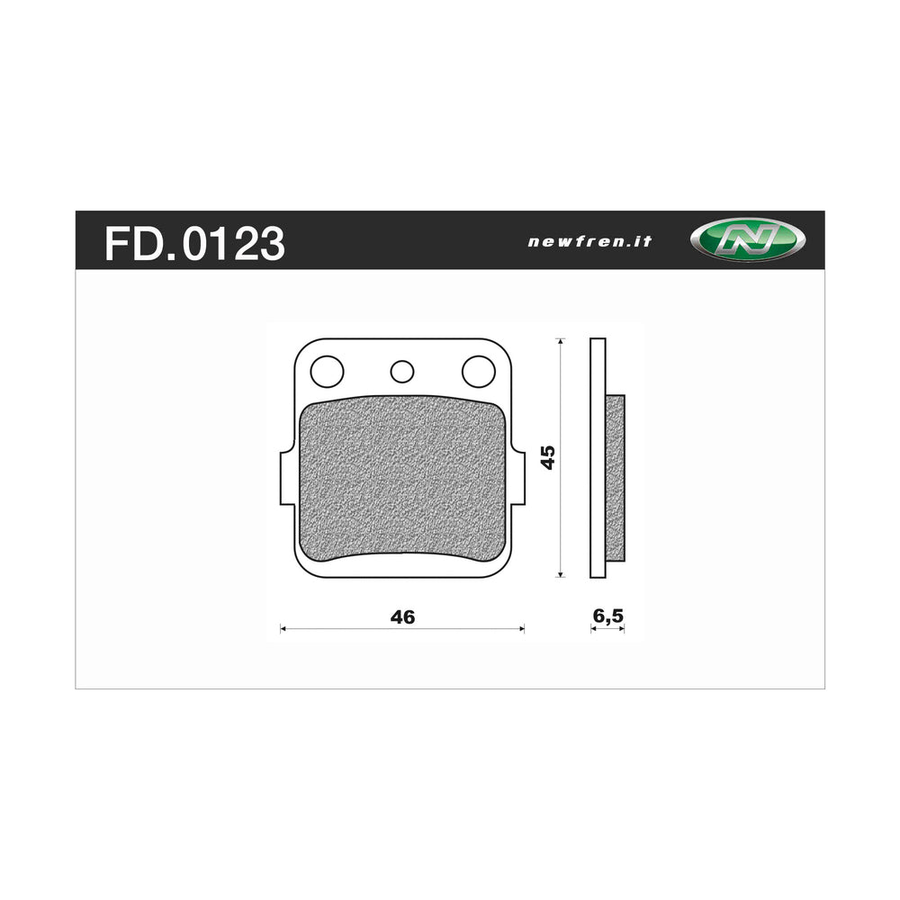 New NEWFREN Rear Brake Pad -Off Road Dirt Organic For HONDA ATC200X 1-FD0123-BD