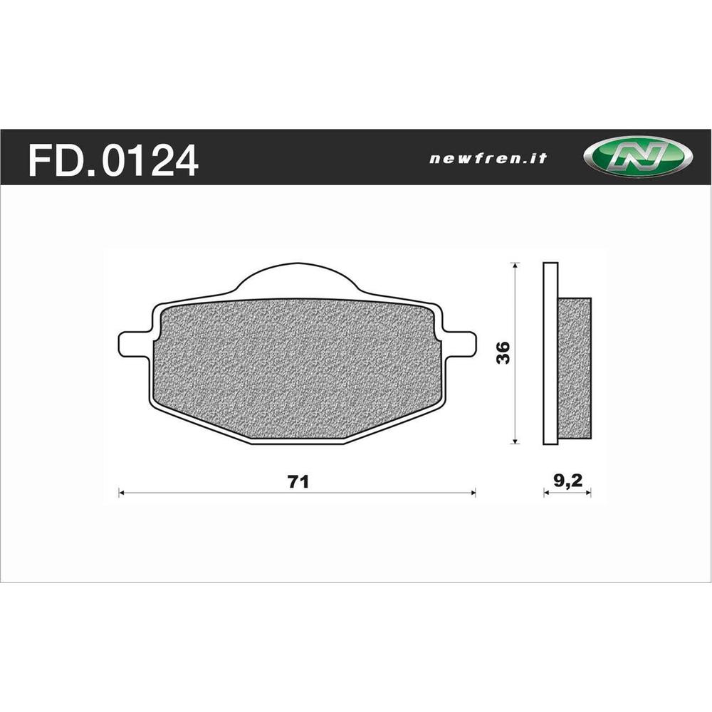 New NEWFREN Rear Brake Pad - Touring Organic For YAMAHA 1-FD0124-BT