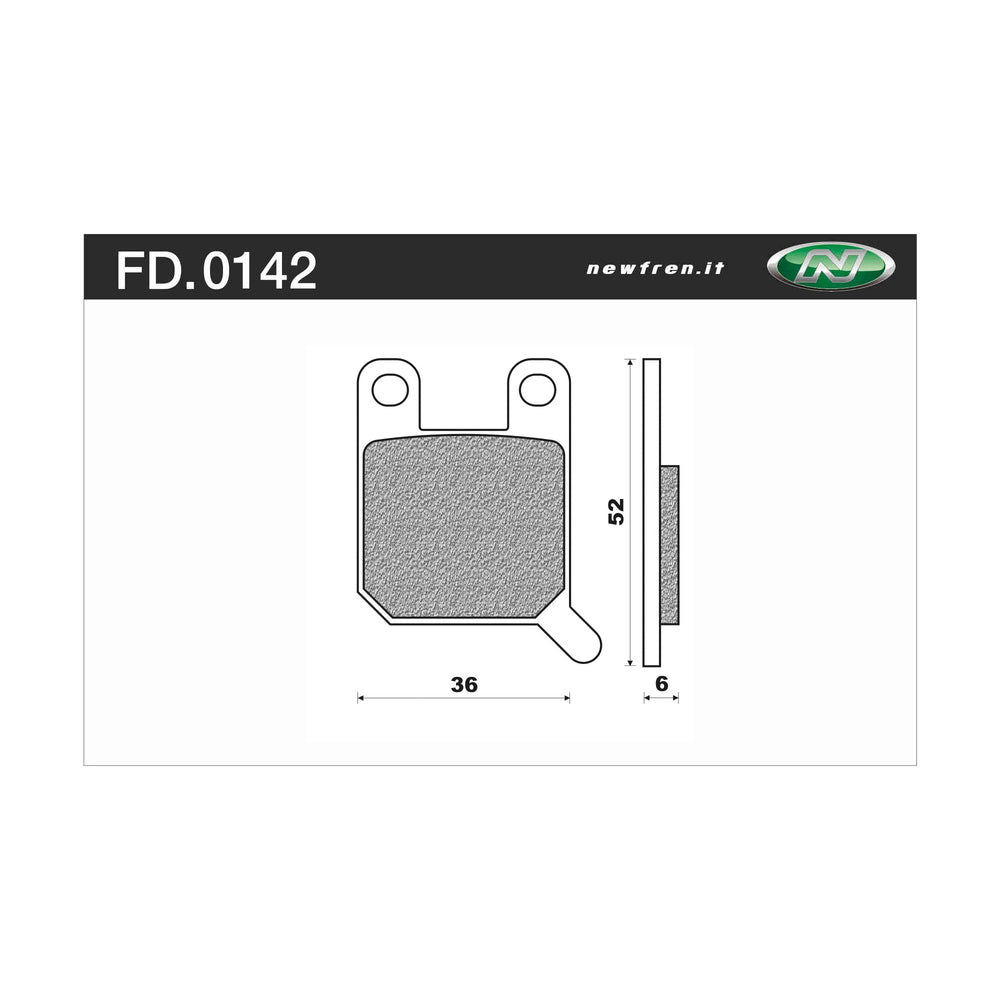 New NEWFREN Dirt Organic Brake Pad - Front For GAS-GAS 1-FD0142-BD