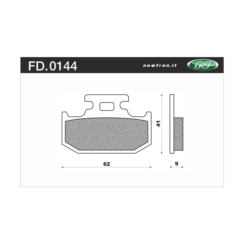New NEWFREN Rear Brake Pad - Off Road Dirt Organic 1-FD0144-BD