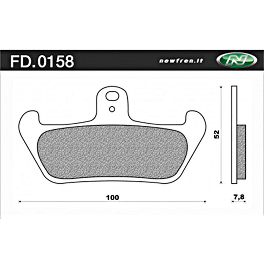 New NEWFREN Rear Brake Pad - Touring Organic For CAGIVA, MOTO GUZZI 1-FD0158-BT
