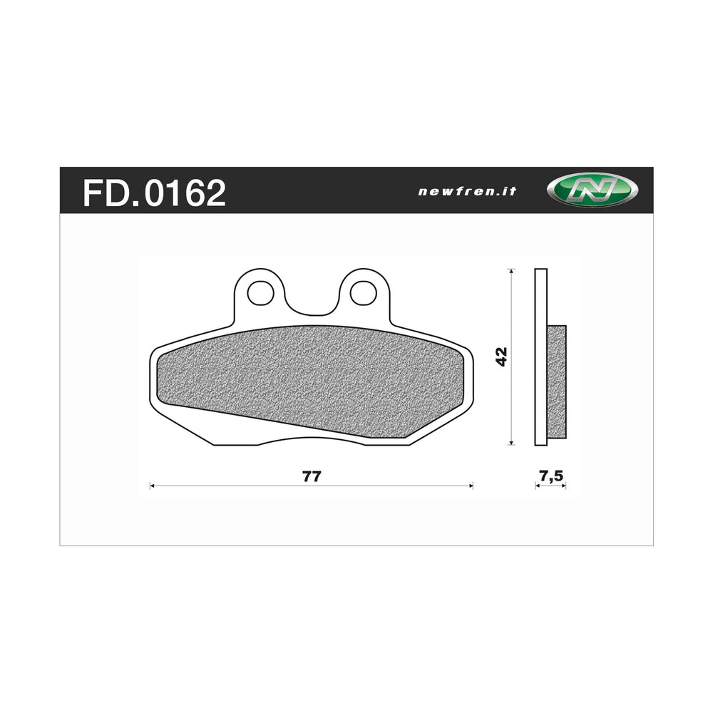 New NEWFREN Rear Brake Pad - Touring Organic For CAGIVA 750 ELEFANT 1-FD0162-BT