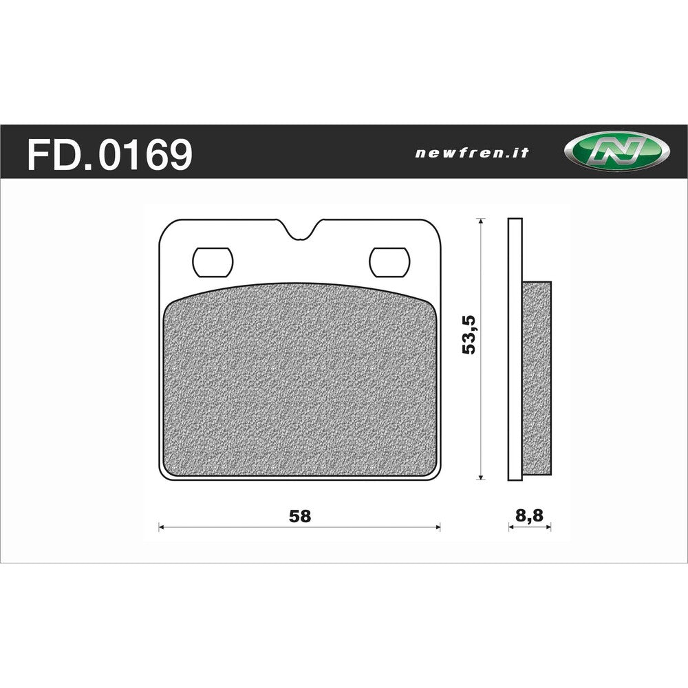 New NEWFREN Rear Brake Pad - Touring Organic For BMW 1-FD0169-BT