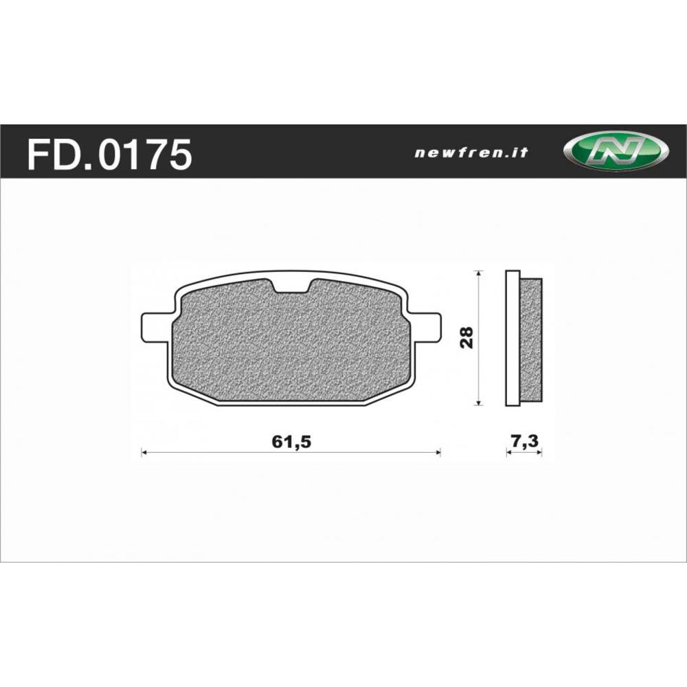 New NEWFREN Rear Brake Pad - Scooter Organic For TGB 1-FD0175-BA