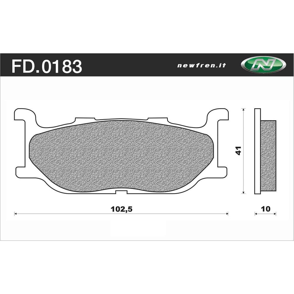 New NEWFREN Rear Brake Pad - Touring Sintered For KAWASAKI Z1000 1-FD0183-TS