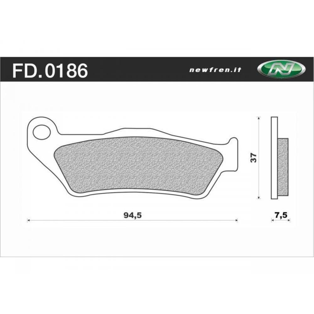 New NEWFREN Dirt Organic Brake Pad - Front For DUCATI 1-FD0186-BD