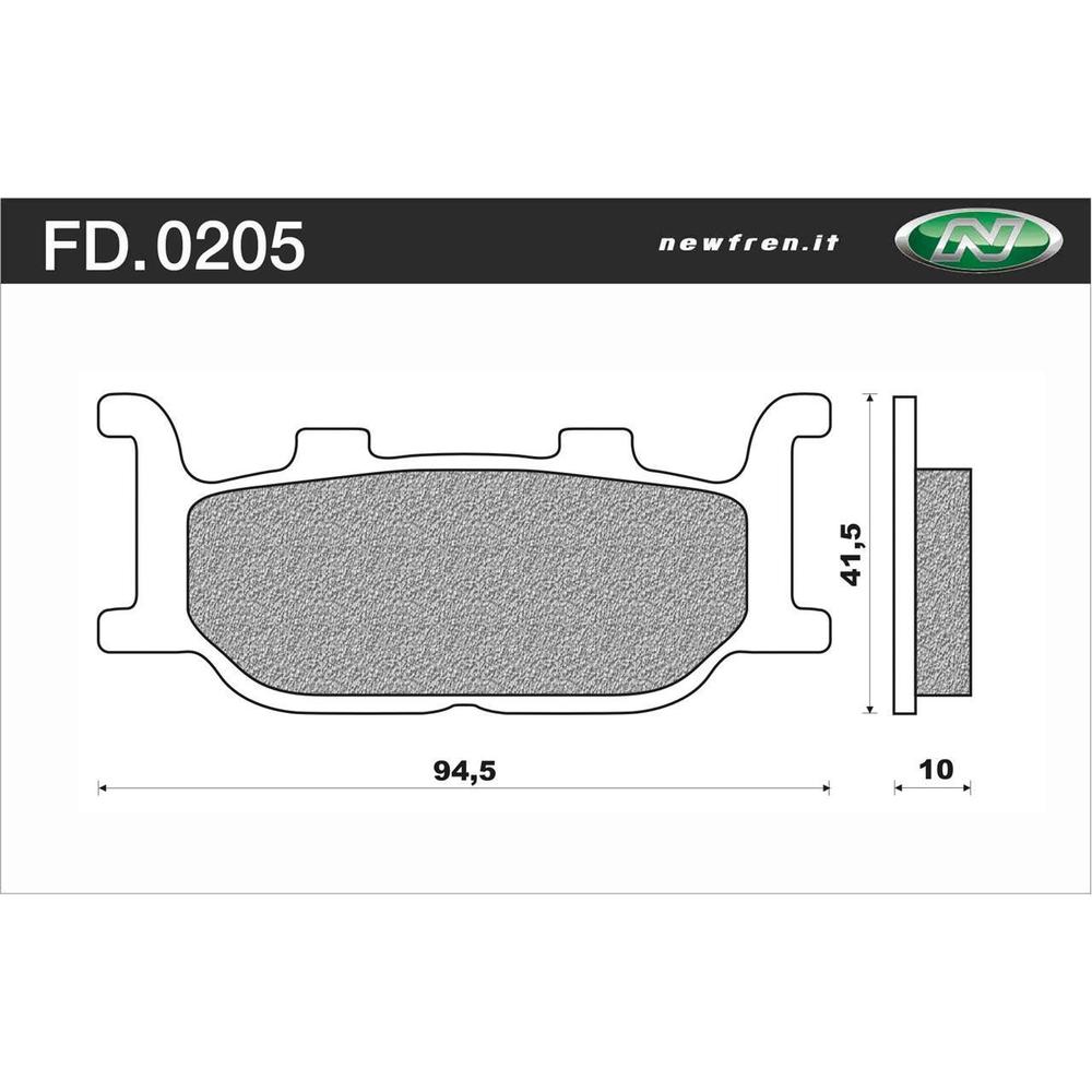 New NEWFREN Brake Pad - Front For ITALJET 250 JUPITER 1-FD0205-BT