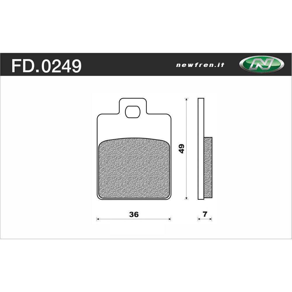 New NEWFREN Scooter Elite Organic Brake Pad - Front 1-FD0249-BE