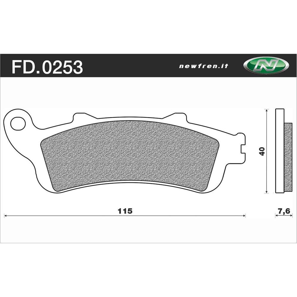 New NEWFREN Rear Brake Pad - Touring Organic For HONDA VFR800FI 1-FD0253-BT