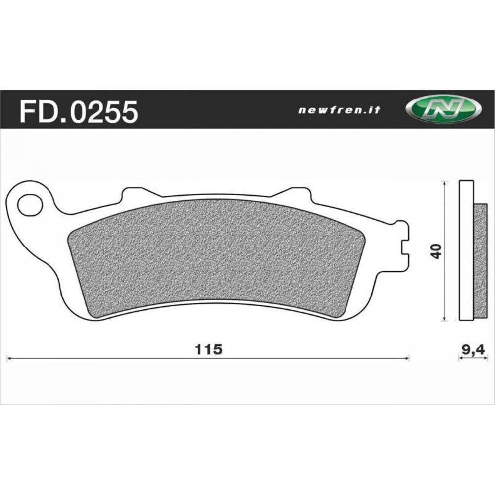 New NEWFREN Rear Brake Pad - Touing Sintered For HONDA 1-FD0255-TS