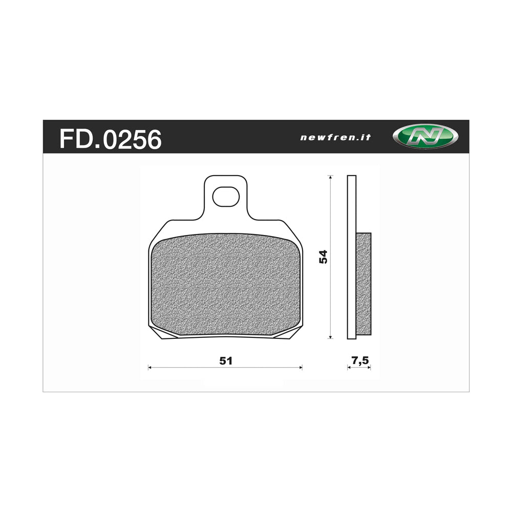 New NEWFREN Rear Brake Pad - Touring Organic 1-FD0256-BT