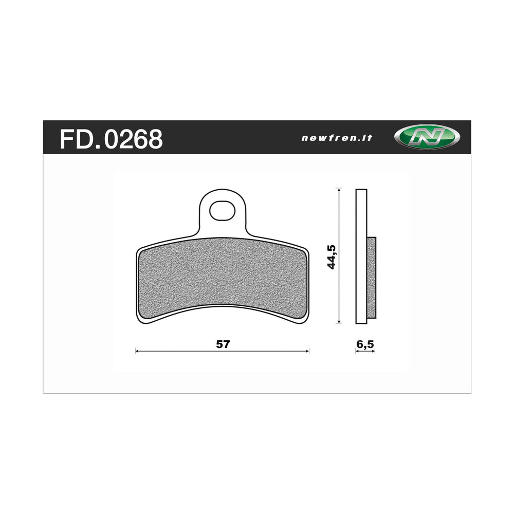 New NEWFREN Rear Brake Pad - Off Road Dirt Organic For GAS-GAS 1-FD0268-BD