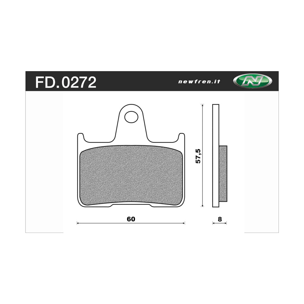 New NEWFREN Rear Brake Pad For HARLEY DAVIDSON, KAWASAKI, SUZUKI 1-FD0272-BT
