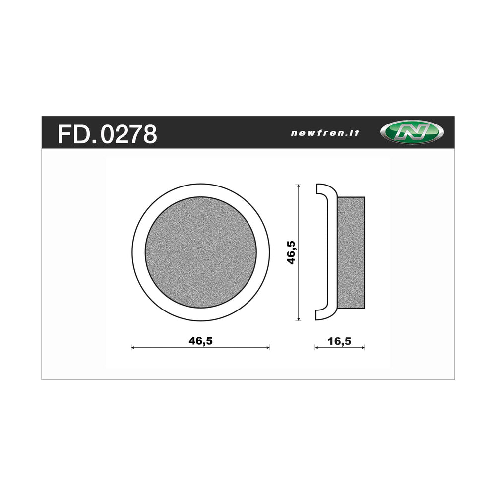 New NEWFREN Rear Brake Pad - Off Road ATV Sintered For YAMAHA 1-FD0278-SV