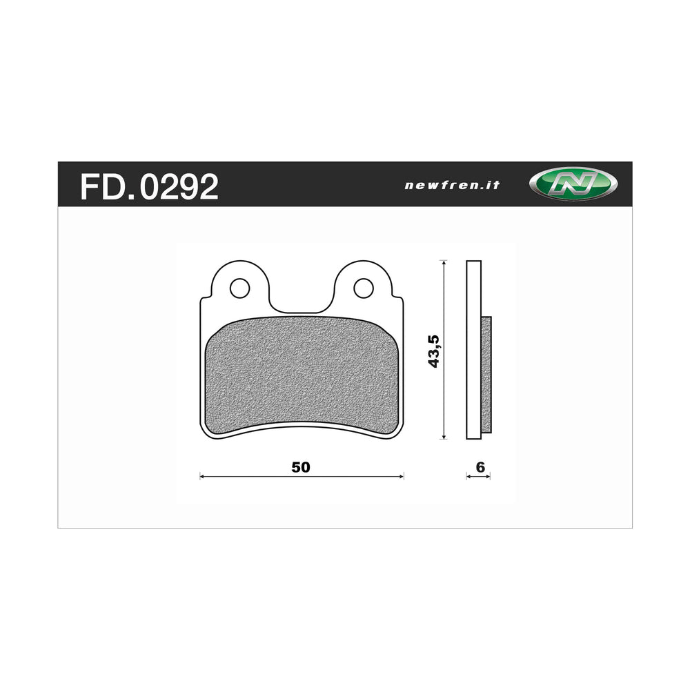 New NEWFREN Rear Brake Pad - Off Road Dirt Race Sintered For BETA 1-FD0292-X01
