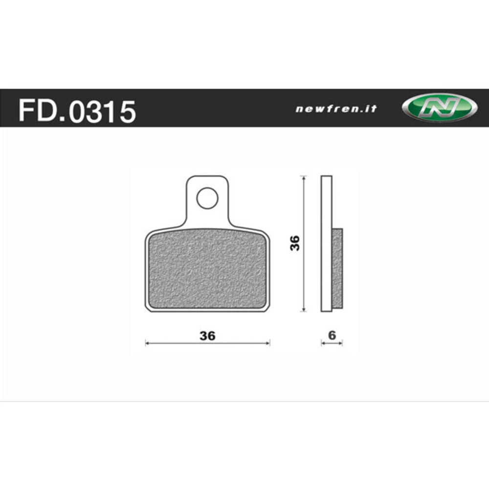 New NEWFREN Rear Brake Pad - Off Road Dirt Organic For BETA 1-FD0315-BD