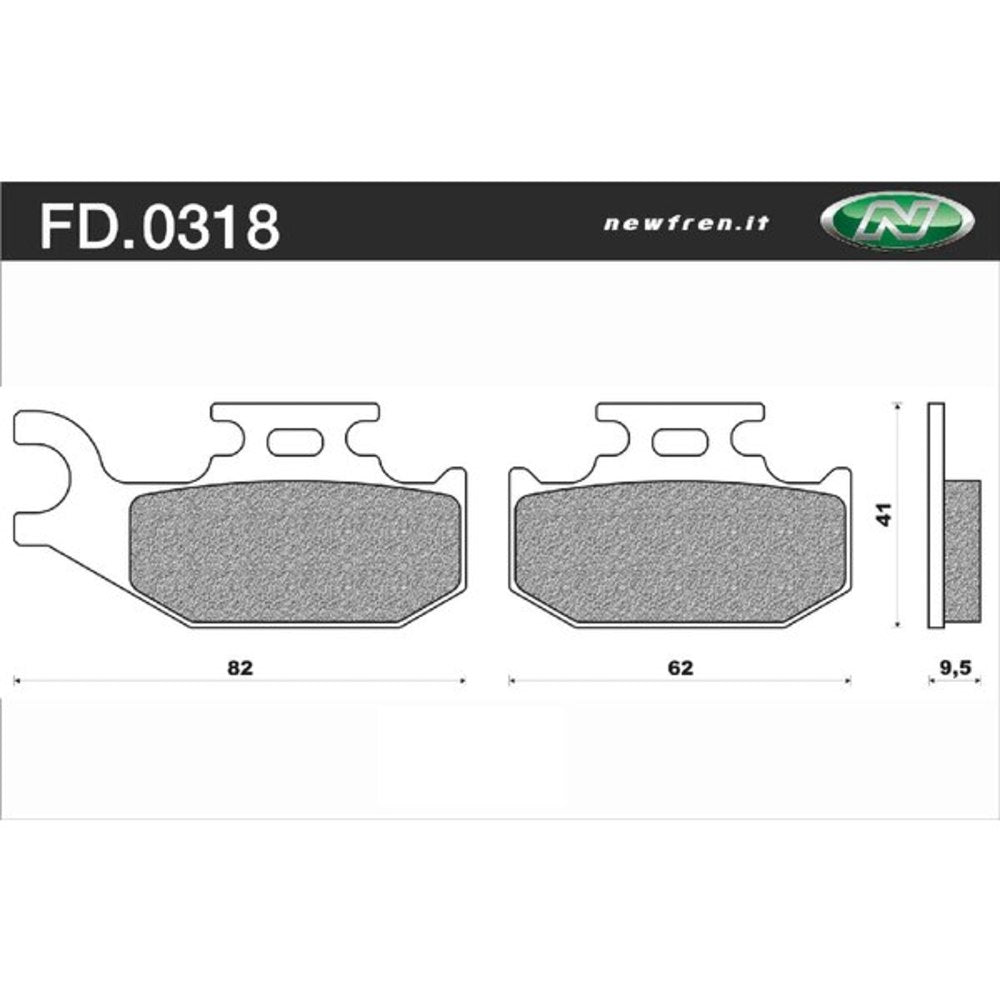 New NEWFREN Rear Brake Pad - Off Road ATV Organic For SUZUKI, YAMAHA 1-FD0318-BV