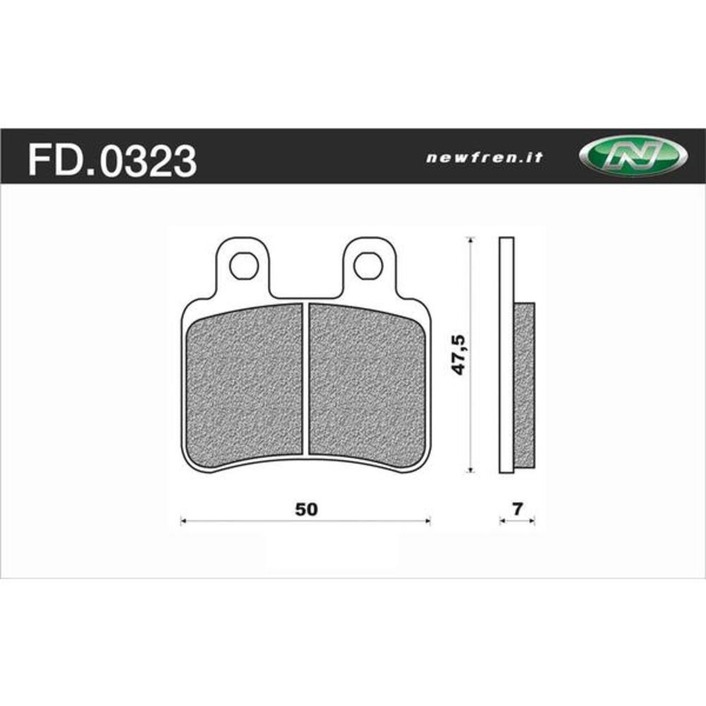 New NEWFREN Rear Brake Pad - Scooter Elite Organic For PEUGEOT 1-FD0323-BE